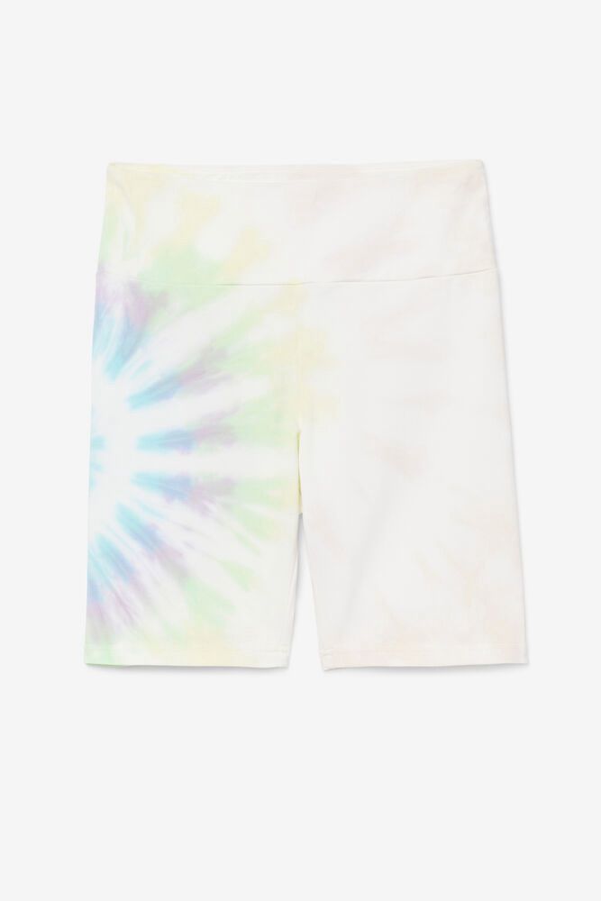 Fila Shorts Womens White Taima Tie Dye Bike - Ireland 73910-QYOK